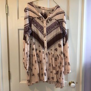 Pink and brown tunic